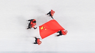 在體育館的最高處，我似乎看見“雪從天降，落地成金”