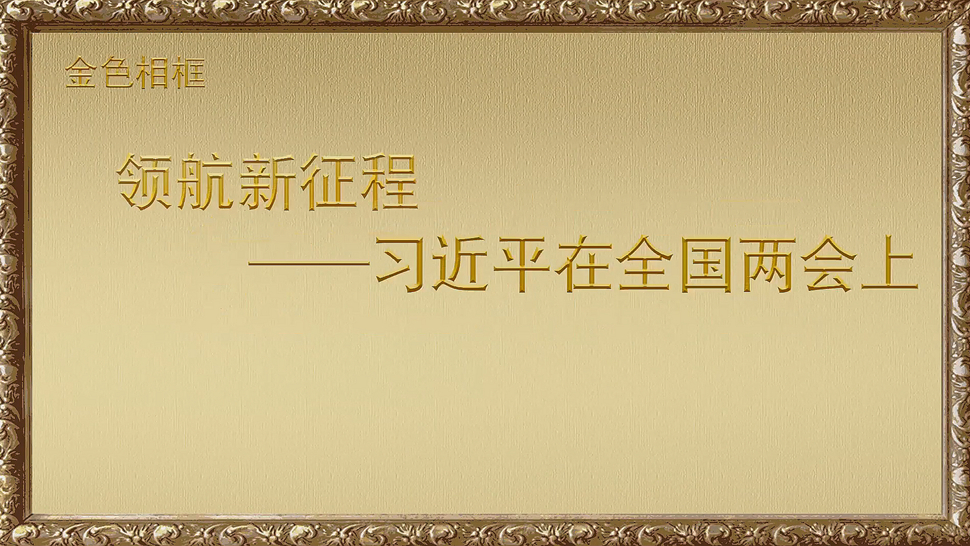 金色相框丨領(lǐng)航新征程——習(xí)近平在全國(guó)兩會(huì)上